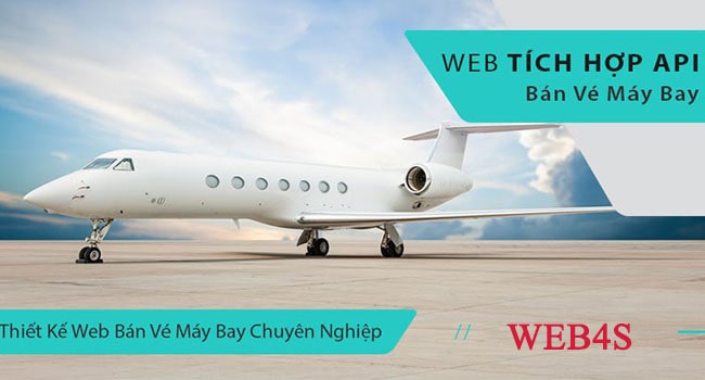 Dịch vụ thiết kế website bán vé máy bay tại Web4s